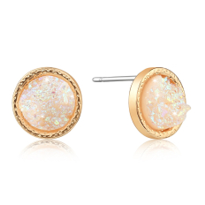 Small Druzy Studs - 10mm Opalescent
