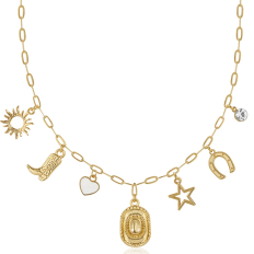 Charm Necklace - Western - Gold