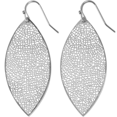 Classic Filigree Marquise Earrings - Silver