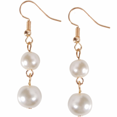 Pearl Dangles - Gold-Tone Double Dangle