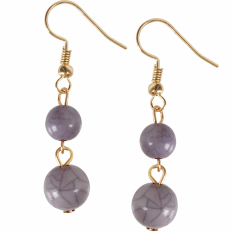 Coco Dangles - Marbled Grey Double Dangle