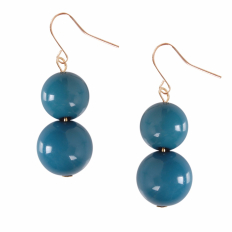 Coco Dangles - Teal Large Double Drop