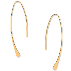 Curved Fish Hoops - 18K Gold Plated - 1.2 inch