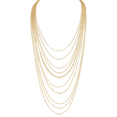 Diamond Waterfall Necklace - Gold
