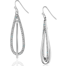 Double Teardrop Mobile Dangles - 925 Silver Plated - 2 inch