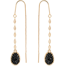 Druzy Chain Bar Threaders
