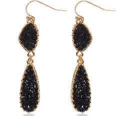Druzy Double Drop Dangles