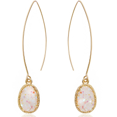 Druzy Needle Drops - White Opal