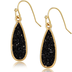 Druzy Petal Drop Dangles