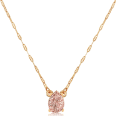 Druzy Teardrop Necklace - Gold Metal - Rose Gold Stone