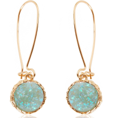 Druzy Threader Dangles - Aqua Glitter