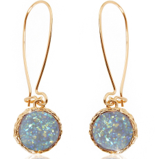 Druzy Threader Dangles - Periwinkle