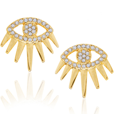 Heart-Shaped Cubic Zirconia Stud Earrings - Hypoallergenic Simulated Diamond CZ Rhinestone Hoops Crystal Post Ear Studs for Women