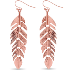 Floating Feathers - Rose Gold-Tone