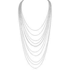Long Diamond Waterfall Necklace