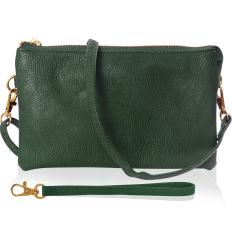 Large Wristlet with Included Cross Body Strap - Hunter