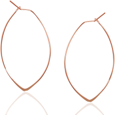 Marquise Threader Hoops - 18K Rose Gold Plated - 1.75"