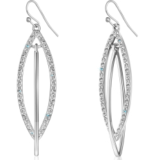 Mobile Double Marquise Dangles - Silver
