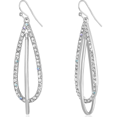 Double Teardrop Mobile Dangles - Silver - 2.3 inch