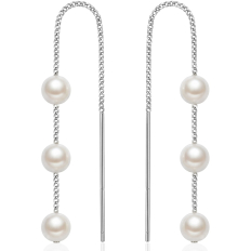 Multi Pearl Threaders - Silver-Tone