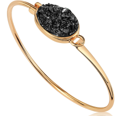 Oval Druzy Bangle