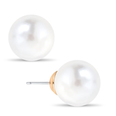 Oversized Pearl Studs - 10mm White