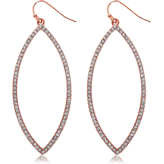 Pave Marquise Dangles - Rose Gold
