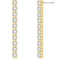 Single Row CZ Dangle Studs