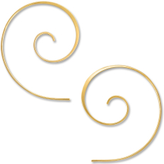 Spike Triangle Threader Hoops - 18K Gold Plated