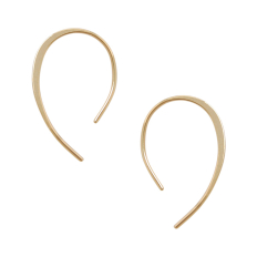 Upside Down Hoops - 18K Gold-Plated - 1"