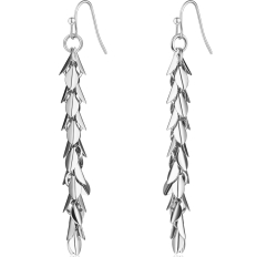 Wheat Dangle Earrings - Silver