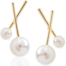 Double Pearl Studs