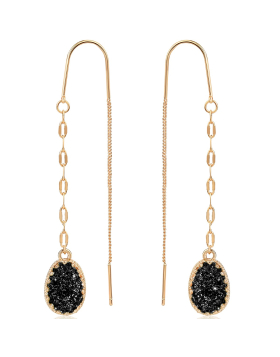 Druzy Chain Bar Threaders