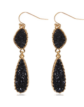 Druzy Double Drop Dangles
