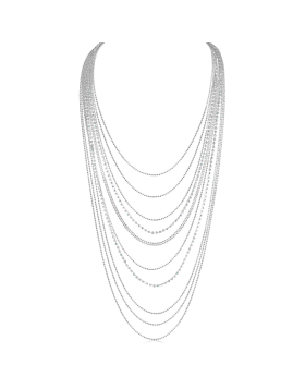 Long Diamond Waterfall Necklace