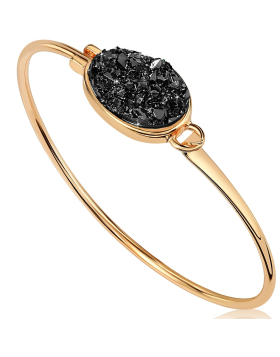 Oval Druzy Bangle