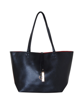 Reversible Vegan Leather Tote