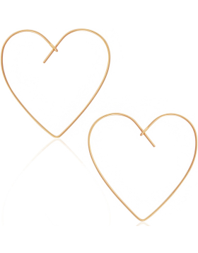 Threader Heart Hoops